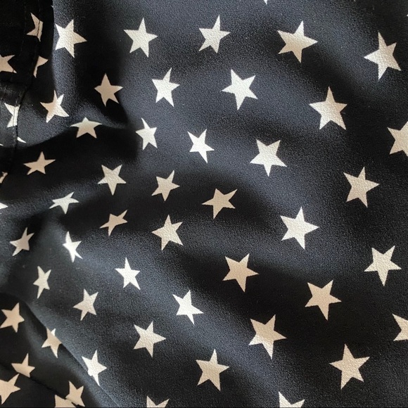 J CREW sz 6 Star Pants Black White Elastic Waist - Picture 7 of 7